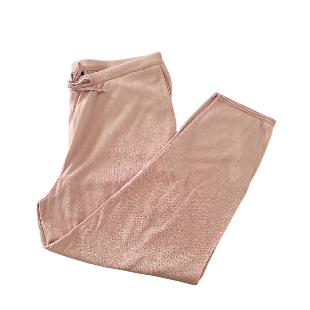 Eileen Fisher Women's Pink Peruvian Organic Cotton Blend Jogger Pant Large